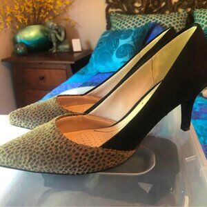 Life Stride Women's Sasha Pumps in Black/Leopard Size - 8